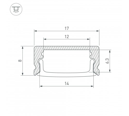 Профиль накладной Arlight 047947 SL-LINE Профиль накладной Arlight 047947 SL-LINE