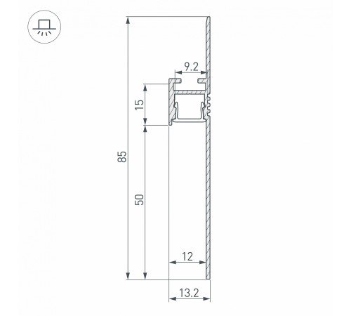 Профиль-держатель накладной Arlight 052662 FANTOM Профиль-держатель накладной Arlight 052662 FANTOM