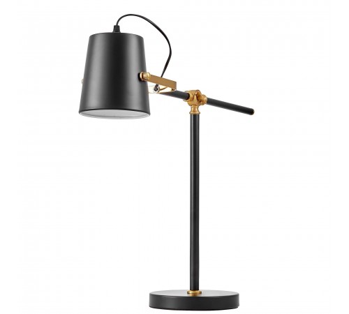 Настольная лампа офисная LUMINA DECO LDT 7733-1 BK+MD FELA Настольная лампа офисная LUMINA DECO LDT 7733-1 BK+MD FELA