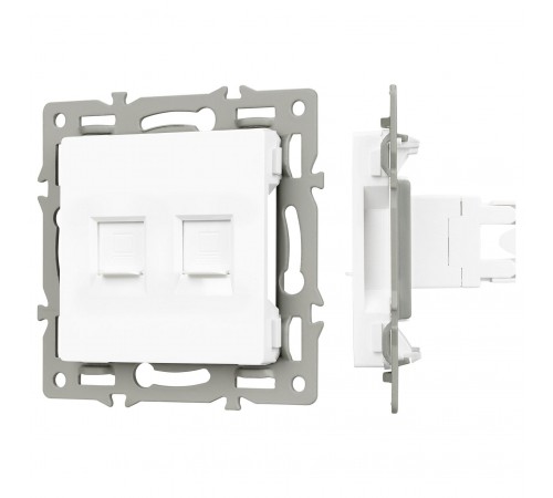 Розетка двойная RJ-12 и Ethernet RJ-45, без рамки Arlight 45336 SCT