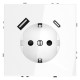 Розетка с заземлением и со шторкой и 2хUSB type A и C, без рамки Voltum VLS040501 S70
