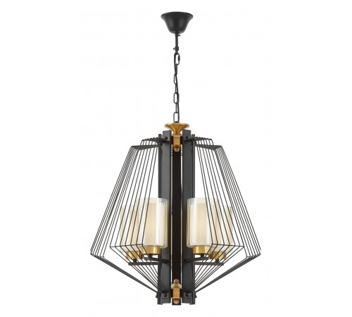 Подвесная люстра LUMINA DECO LDP 1244-5 BK+MD Canti Подвесная люстра LUMINA DECO LDP 1244-5 BK+MD Canti