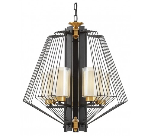 Подвесная люстра LUMINA DECO LDP 1244-5 BK+MD Canti Подвесная люстра LUMINA DECO LDP 1244-5 BK+MD Canti