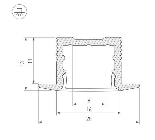 Профиль встраиваемый Arlight 037114 SL-SLIM Профиль встраиваемый Arlight 037114 SL-SLIM
