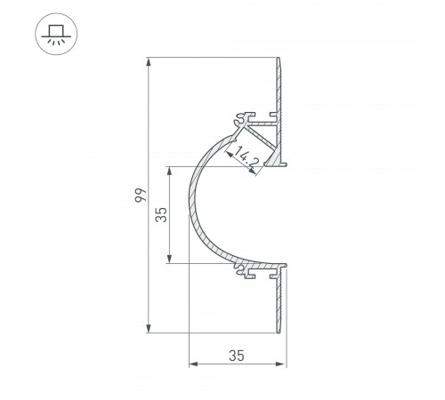 Профиль для карнизов Arlight 034982 ARH-CEIL Профиль для карнизов Arlight 034982 ARH-CEIL