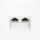 Розетка двойная Ethernet RJ-45 без рамки Voltum VLS060202 S70