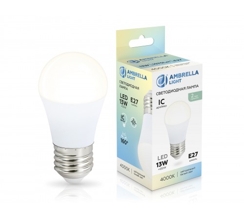 Лампа светодиодная Ambrella Light 451304 G45 Лампа светодиодная Ambrella Light 451304 G45