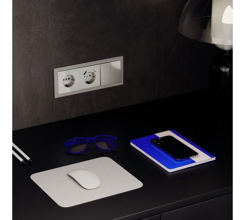 Розетка с заземлением и со шторкой и 2хUSB type A и C, без рамки Voltum VLS040504 S70 Розетка с заземлением и со шторкой и 2хUSB type A и C, без рамки Voltum VLS040504 S70