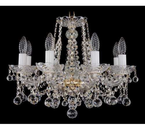 Подвесная люстра Bohemia Ivele Crystal 1413/8/165/G/Balls 1413 Подвесная люстра Bohemia Ivele Crystal 1413/8/165/G/Balls 1413