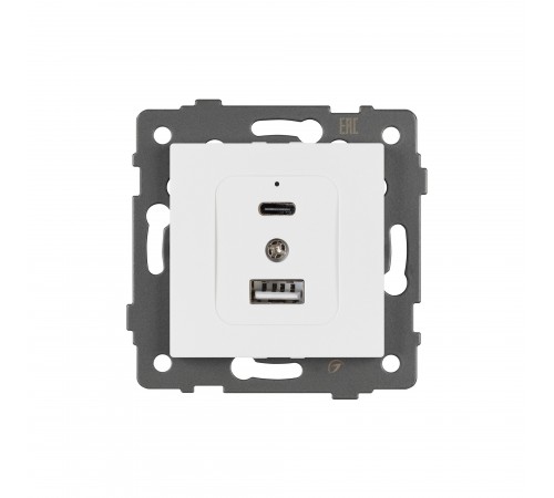 Механизм розетки 2хUSB type A и C Arlight 49839 SCT