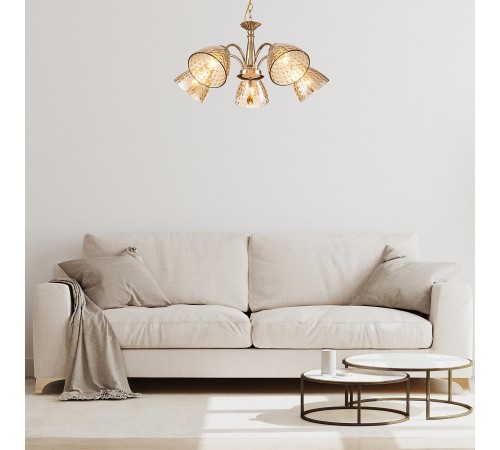 Подвесная люстра Escada 658/5PL Gold Freesia Подвесная люстра Escada 658/5PL Gold Freesia