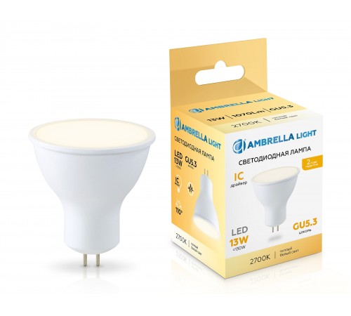 Лампа светодиодная Ambrella Light 161303 MR16 Лампа светодиодная Ambrella Light 161303 MR16