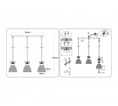 Подвесной светильник Ambrella Light TR3404 TR Подвесной светильник Ambrella Light TR3404 TR
