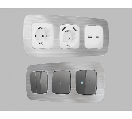 Рамка на 1 пост Ambrella Volt OF580101 Radian Металл Рамка на 1 пост Ambrella Volt OF580101 Radian Металл