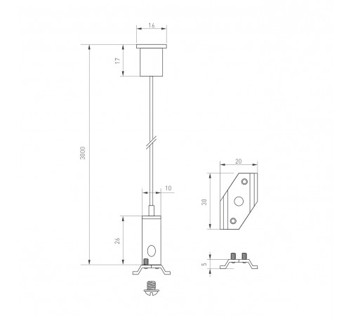 Подвес для трека Arlight 033252 MAG-25