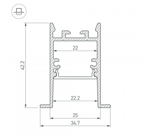 Профиль встраиваемый Arlight 031764 SL-COMFORT Профиль встраиваемый Arlight 031764 SL-COMFORT