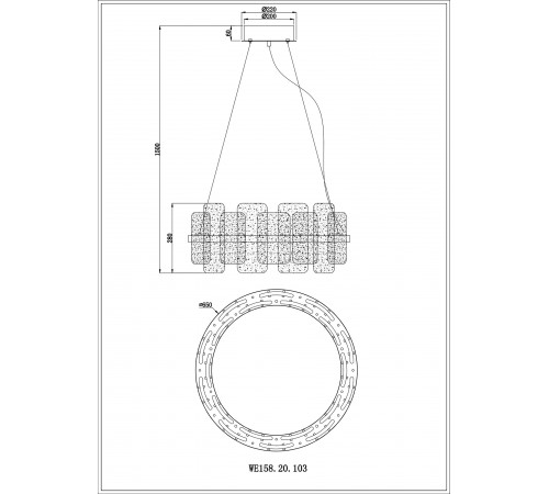 Подвесной светильник Wertmark WE158.20.103 Nelly
