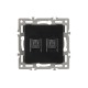 Розетка двойная RJ-12 и Ethernet RJ-45, без рамки Arlight 45337 SCT