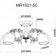 Люстра на штанге MyFar MR1521-5C Biene