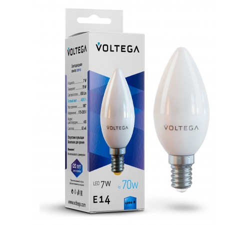 Лампа светодиодная Voltega 7049 Candle 7W Лампа светодиодная Voltega 7049 Candle 7W