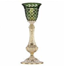 Настольная лампа декоративная Bohemia Ivele Crystal 71100L/15 GW P2 Clear-Green/H-1J 7100