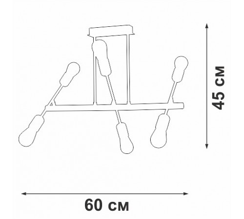 Люстра на штанге Vitaluce V3010-1/6PL V3010 Люстра на штанге Vitaluce V3010-1/6PL V3010