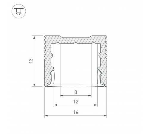 Профиль накладной Arlight 032997 SL-SLIM