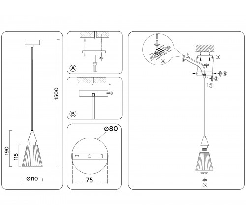 Подвесной светильник Ambrella Light LH58111 LH Подвесной светильник Ambrella Light LH58111 LH