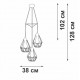 Подвесной светильник Vitaluce V28030-1/3S V28030