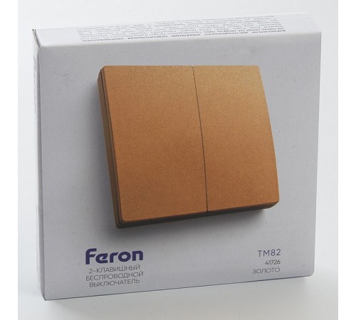 Выключатель беспроводной двухклавишный Feron 41726 Tm 82 Выключатель беспроводной двухклавишный Feron 41726 Tm 82