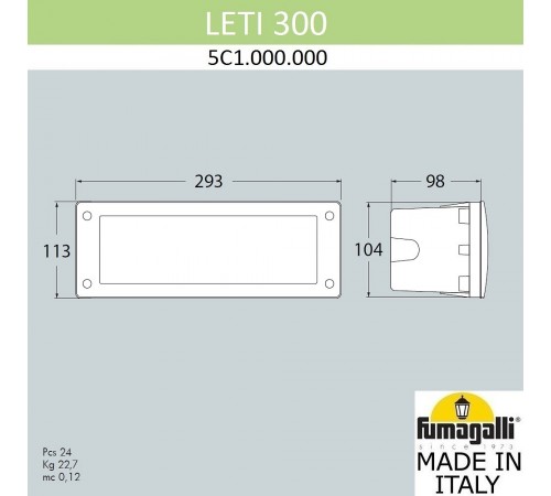 Встраиваемый светильник Fumagalli 5C1.000.000.AYF1R Leti Встраиваемый светильник Fumagalli 5C1.000.000.AYF1R Leti