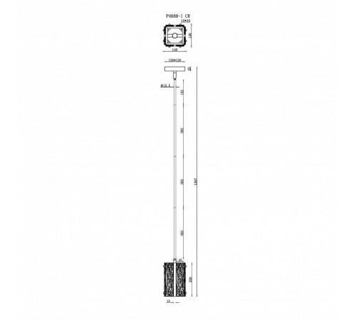 Светильник на штанге iLamp P4688-1 CR Panorama