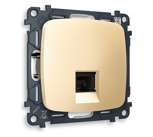Розетка Ethernet RJ-45 и со шторками, без рамки Ambrella Volt MO612010 Quant Розетка Ethernet RJ-45 и со шторками, без рамки Ambrella Volt MO612010 Quant