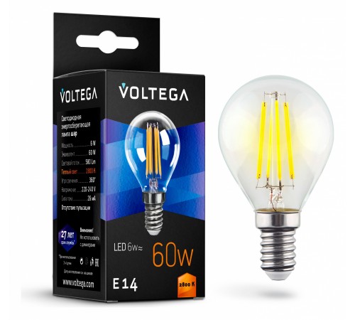 Лампа светодиодная Voltega 7021 Globe 6W Лампа светодиодная Voltega 7021 Globe 6W