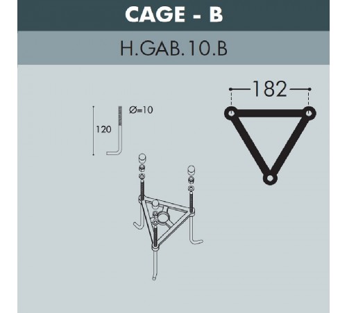 Фонарный столб Fumagalli K22.158.S31.BXF1R Saba Фонарный столб Fumagalli K22.158.S31.BXF1R Saba