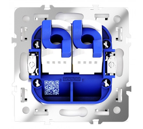 Розетка двойная Ethernet RJ-45 без рамки Voltum VLS060202 S70 Розетка двойная Ethernet RJ-45 без рамки Voltum VLS060202 S70