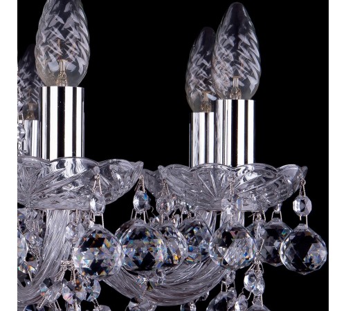 Подвесная люстра Bohemia Ivele Crystal 1402/8/195/Ni/Balls 1402 Подвесная люстра Bohemia Ivele Crystal 1402/8/195/Ni/Balls 1402