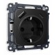 Розетка с заземлением и 2хUSB type A и C, без рамки Ambrella Volt MO810010 Quant