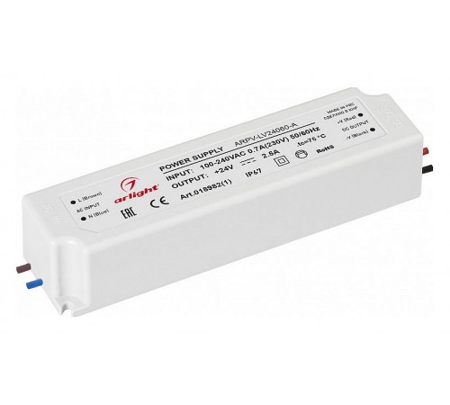 Блок питания с проводом Arlight 018982(1) ARPV-LV Блок питания с проводом Arlight 018982(1) ARPV-LV