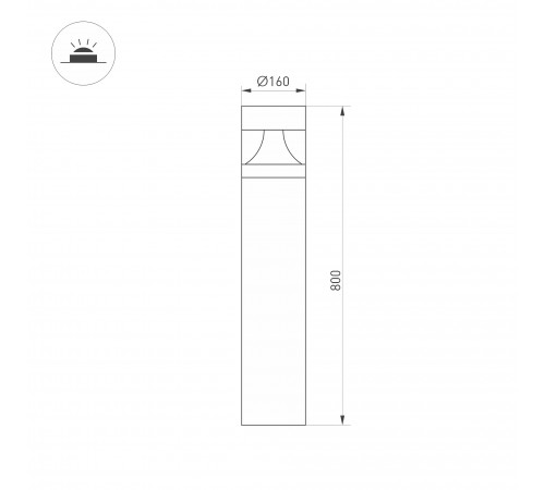 Наземный низкий светильник Arlight 045533 LGD-LANDMARK-BOLL Наземный низкий светильник Arlight 045533 LGD-LANDMARK-BOLL