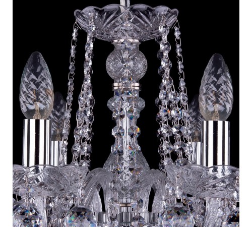 Подвесная люстра Bohemia Ivele Crystal 1402/8/195/Ni/Balls 1402 Подвесная люстра Bohemia Ivele Crystal 1402/8/195/Ni/Balls 1402