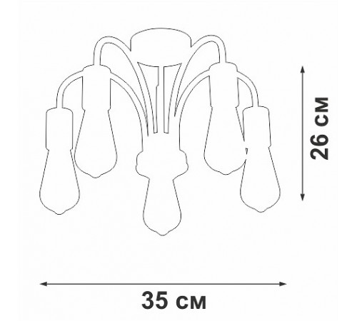 Люстра на штанге Vitaluce V3024-1/5PL V3024 Люстра на штанге Vitaluce V3024-1/5PL V3024