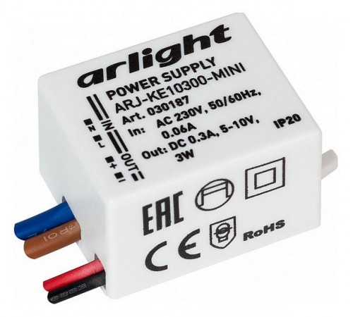 Блок питания с проводом Arlight 030187 ARJ Блок питания с проводом Arlight 030187 ARJ