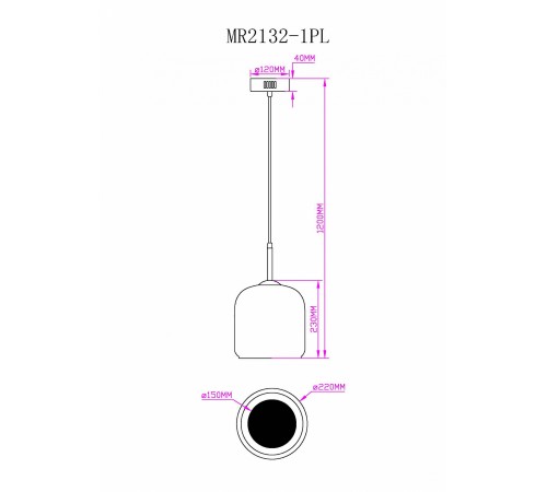 Подвесной светильник MyFar MR2132-1PL Charlie Подвесной светильник MyFar MR2132-1PL Charlie