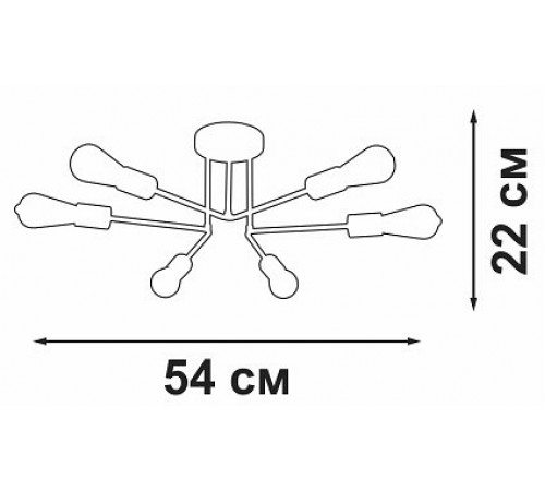Люстра на штанге Vitaluce V3071-8/6PL V3071 Люстра на штанге Vitaluce V3071-8/6PL V3071