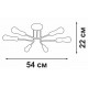 Люстра на штанге Vitaluce V3071-8/6PL V3071