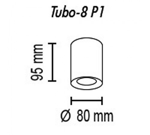 Накладной светильник TopDecor Tubo8 P1 20 Tubo8 Накладной светильник TopDecor Tubo8 P1 20 Tubo8