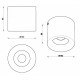 Накладной светильник iLedex 113-12W-D100-3000K-24DG-WH Metrica