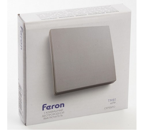 Выключатель беспроводной одноклавишный Feron 41719 Tm 81 Выключатель беспроводной одноклавишный Feron 41719 Tm 81