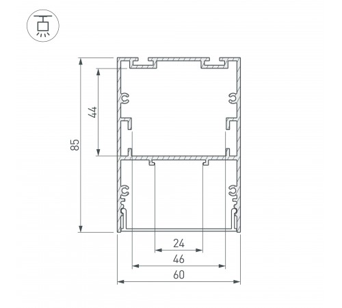 Профиль подвесной Arlight 036138 ARH-LINE